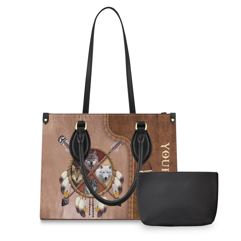 Native Blood - Personalized American Indian Leather Handbag