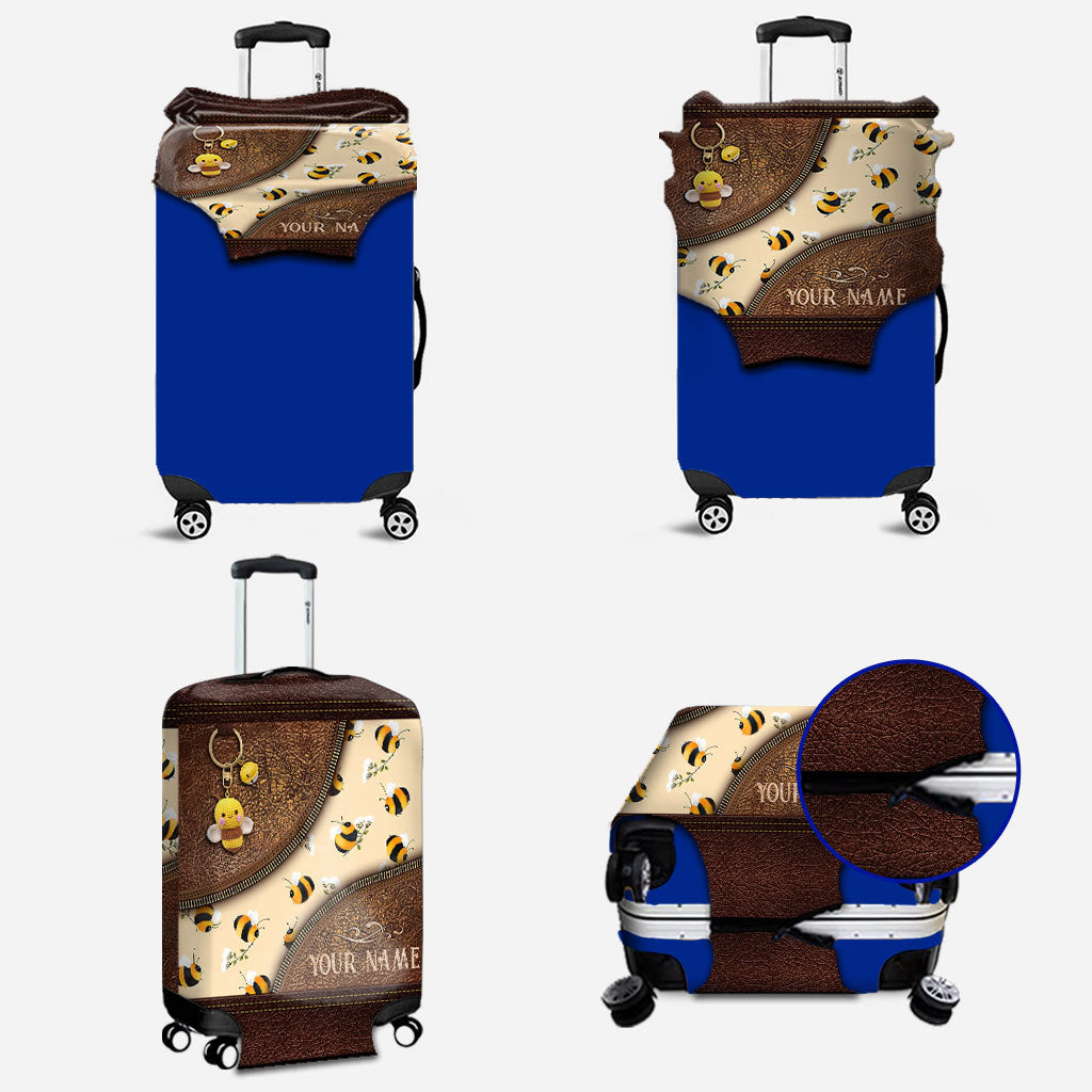 Bee Happy - Personalized Bee Luggage Cover