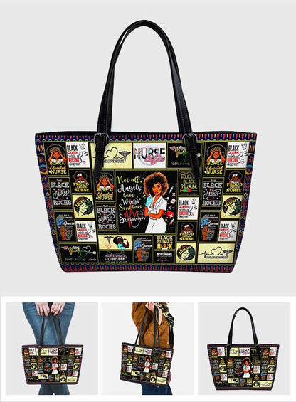 Black Nurse Life - Nurse Leather Bag