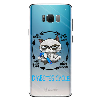 Diabetes Cycle - Diabetes Awareness Clear Phone Case
