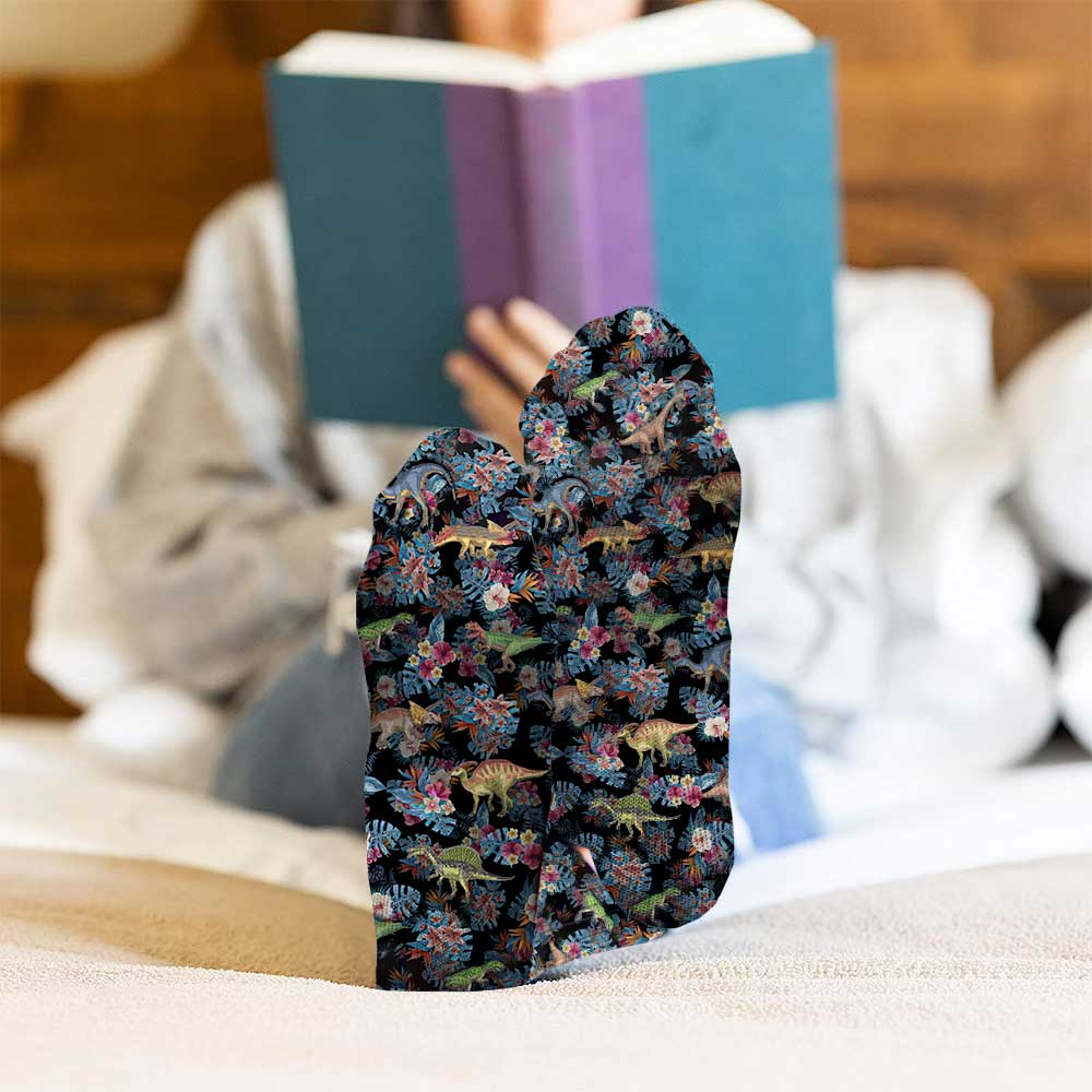 Tropical Dinosaurs Pattern - Dinosaur Socks
