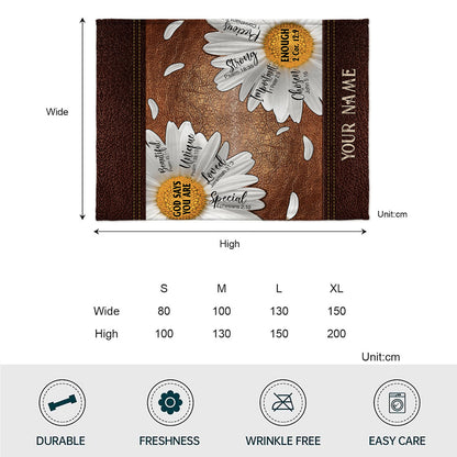 God Says You Are - Personalized Christian Blanket