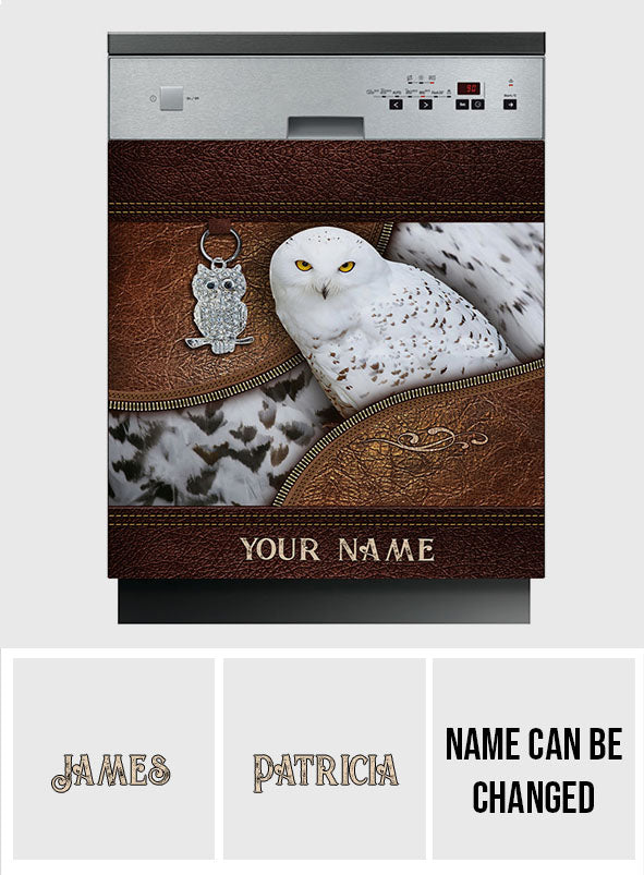 Snowy Owl - Personalized Owl Dishwasher Cover