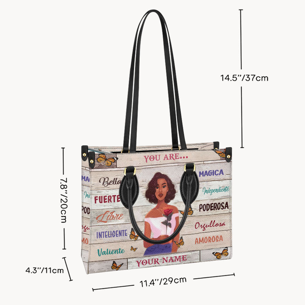 You Are - Personalized Latina Women Leather Handbag