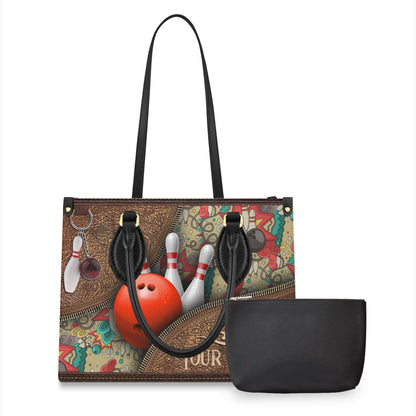 Love Bowling - Personalized Bowling Leather Handbag