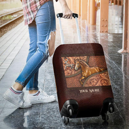 Love Horse - Personalized Horse Luggage Cover