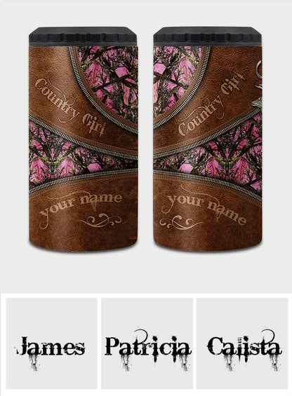 Country Girl - Personalized Hunting Can Cooler