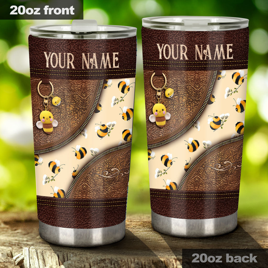 Bee Happy - Personalized Bee Tumbler