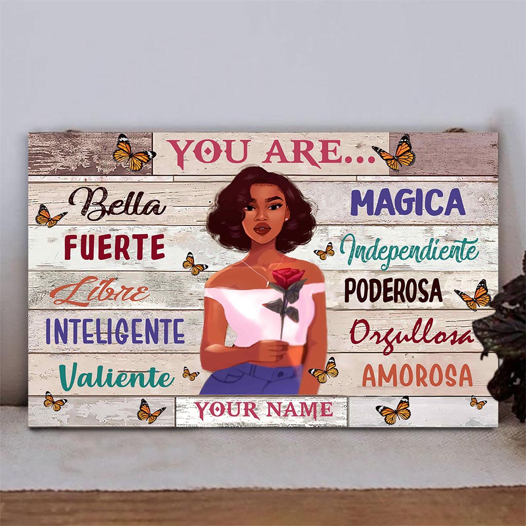 You Are - Personalized Latina Women Rectangle Wood Sign