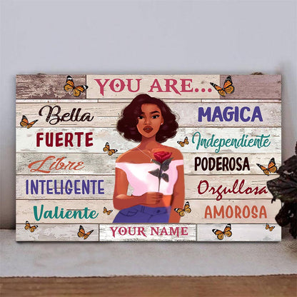 You Are - Personalized Latina Women Rectangle Wood Sign
