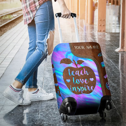 Teach Love Inspire - Personalized Teacher Luggage Cover