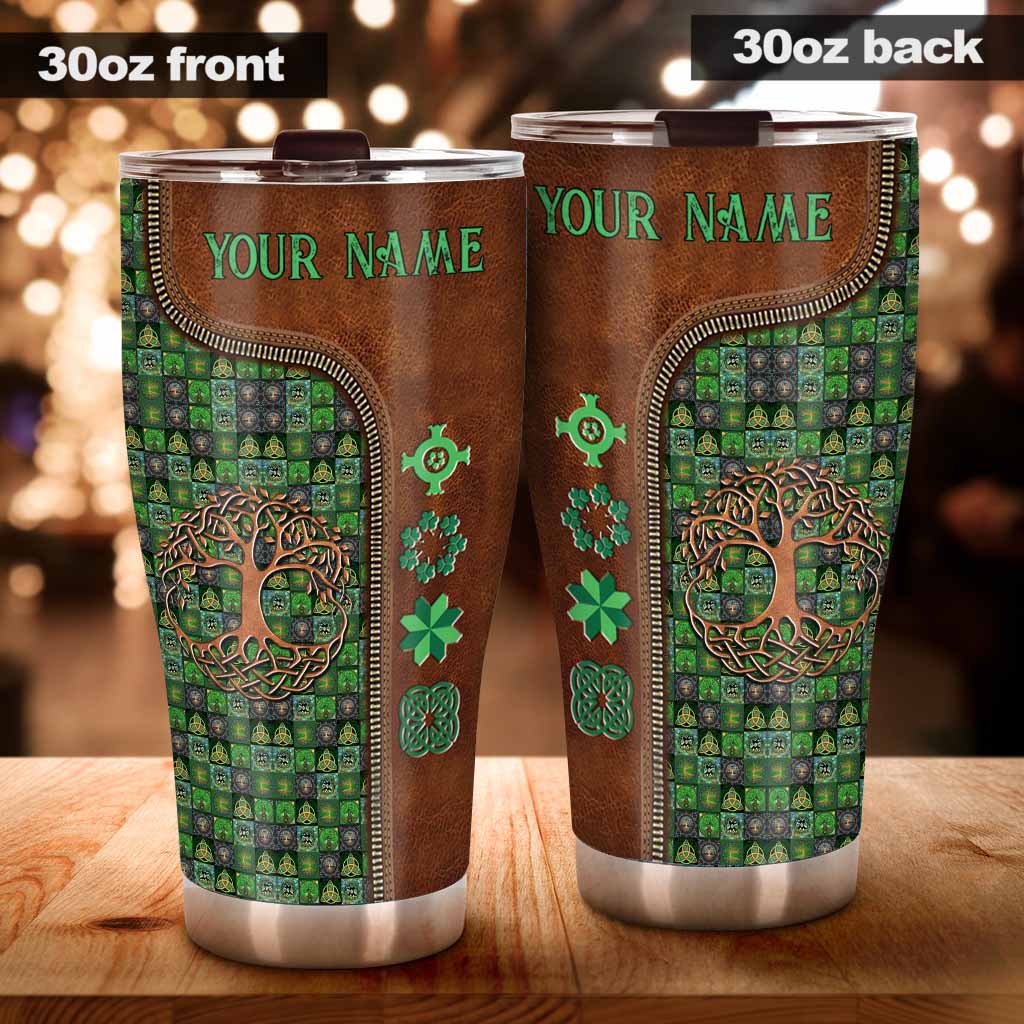 Tree Of Life - Personalized Irish Tumbler
