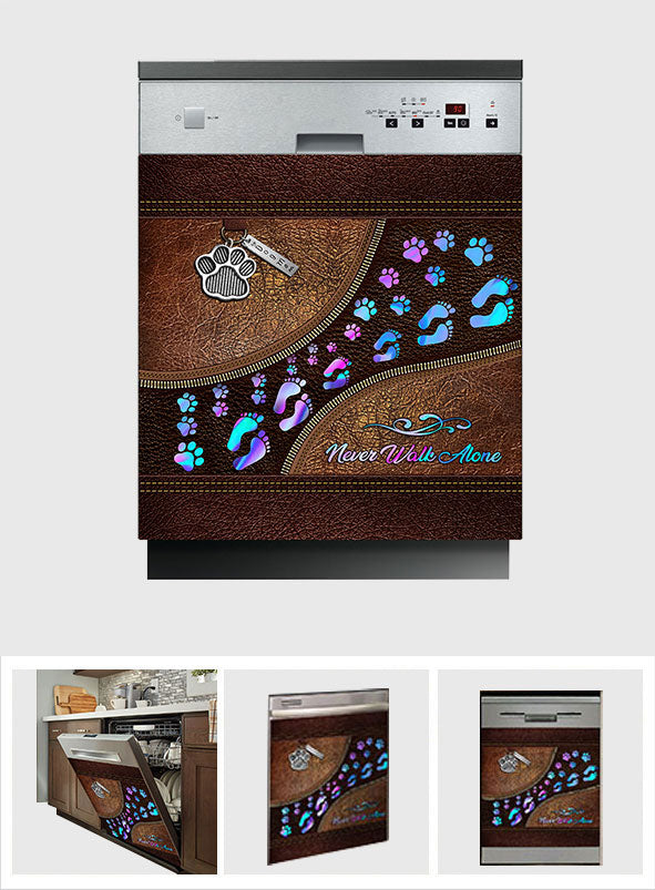 Never Walk Alone - Dog Dishwasher Cover