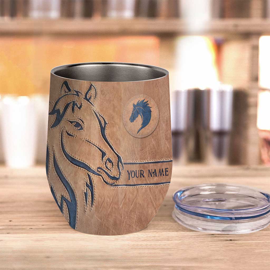 Love Horse - Personalized Horse Wine Tumbler
