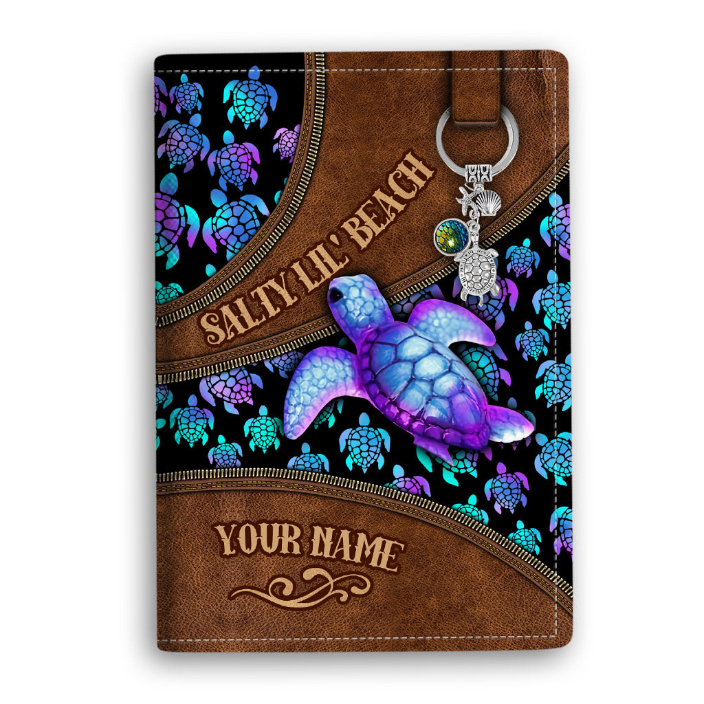 Salty Lil' Beach - Personalized Turtle Passport Holder
