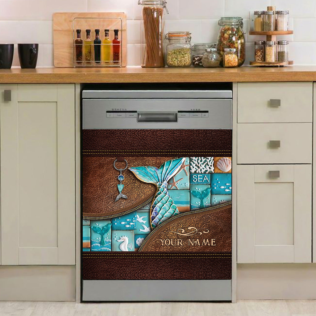 Love Mermaid - Personalized Mermaid Dishwasher Cover