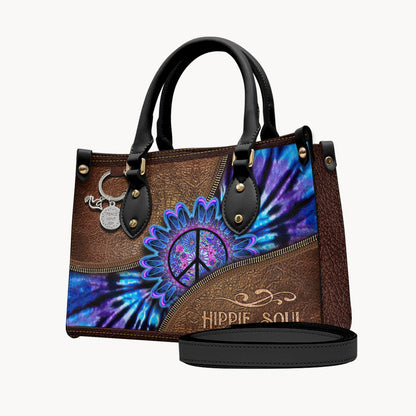 Peace Love Joy - Hippie Leather Handbag