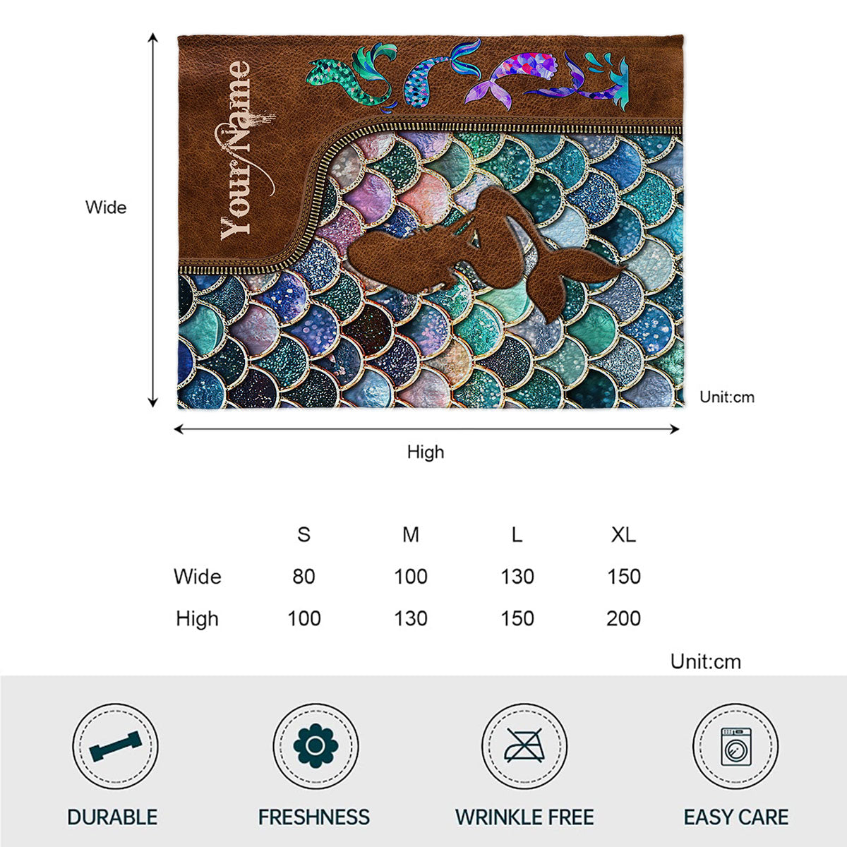 Mermaid - Personalized Mermaid Blanket