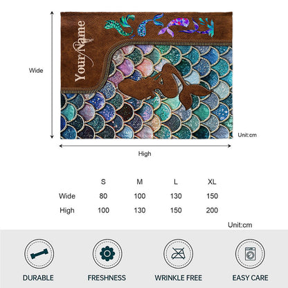 Mermaid - Personalized Mermaid Blanket