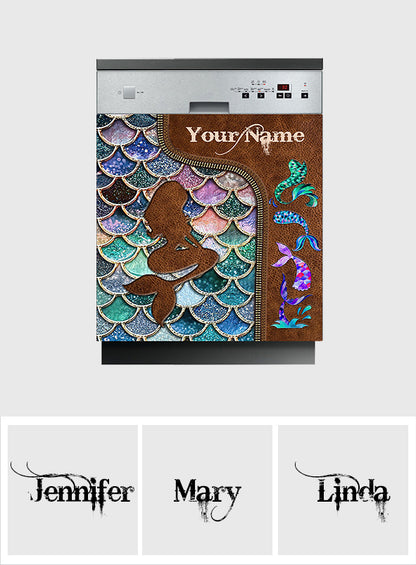 Mermaid - Personalized Mermaid Dishwasher Cover