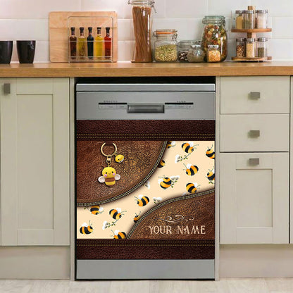 Bee Happy - Personalized Bee Dishwasher Cover