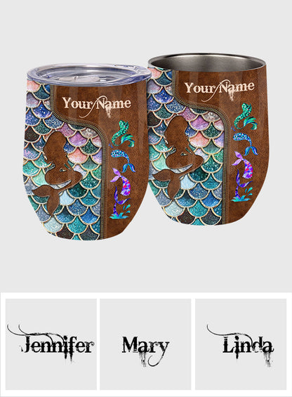 Mermaid - Personalized Mermaid Wine Tumbler