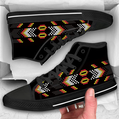 Native Pattern - American Indian High Top Shoes