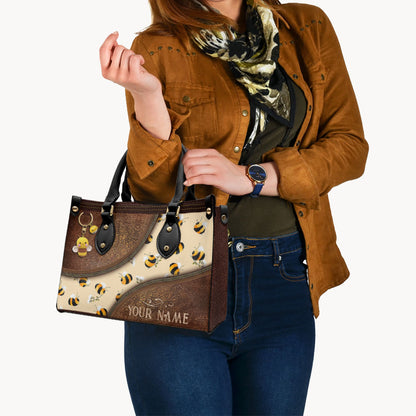 Bee Happy - Personalized Bee Leather Handbag
