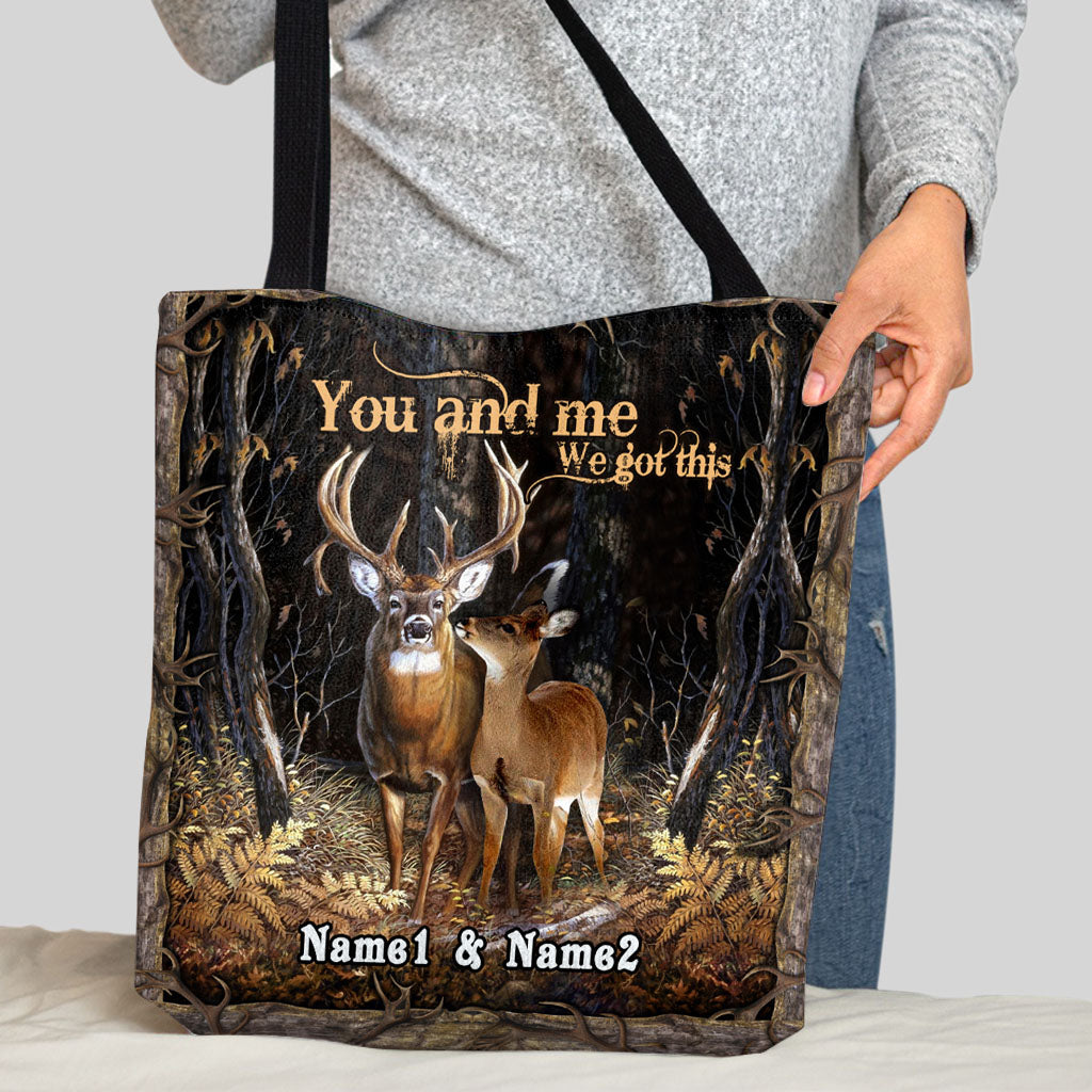 You And Me - Personalized Hunting Tote Bag