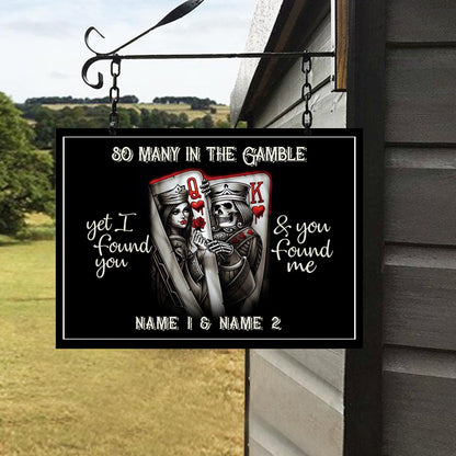So Many In The Gamble - Personalized Poker Rectangle Metal Sign