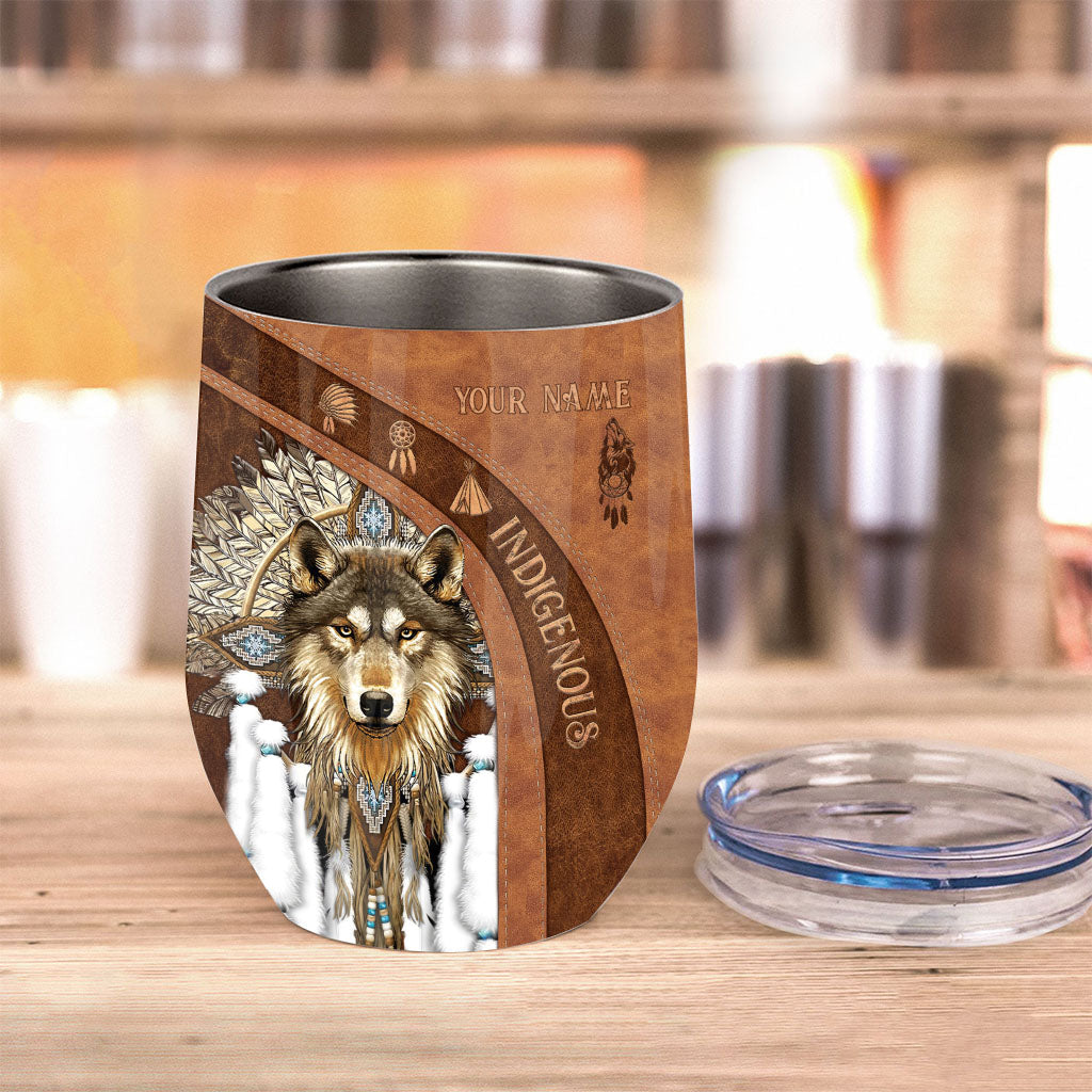 Indigenous - Personalized American Indian Wine Tumbler