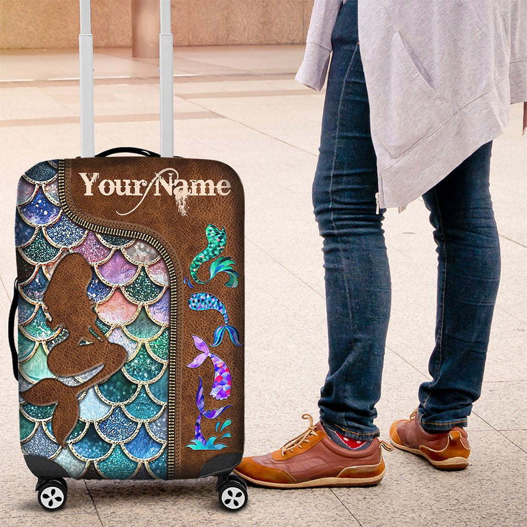 Mermaid - Personalized Mermaid Luggage Cover