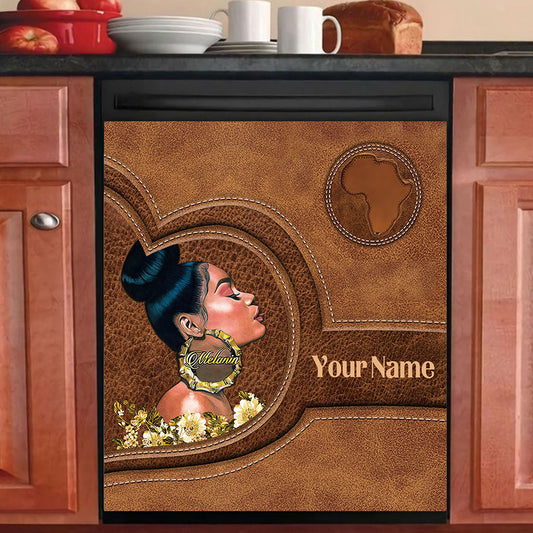 Melanin - Personalized African American Dishwasher Cover