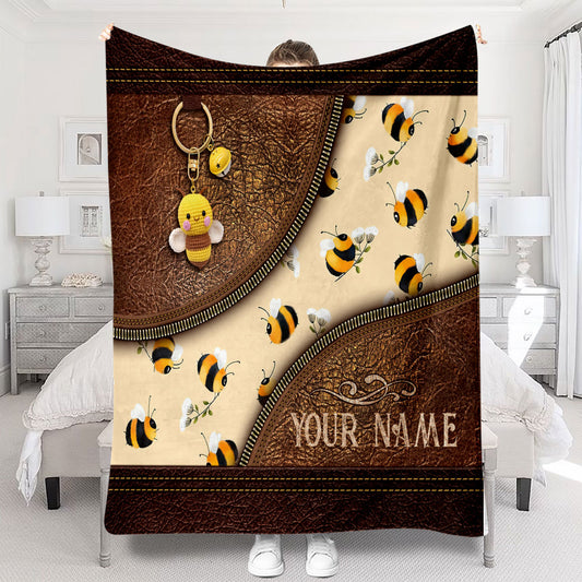 Bee Happy - Personalized Bee Blanket