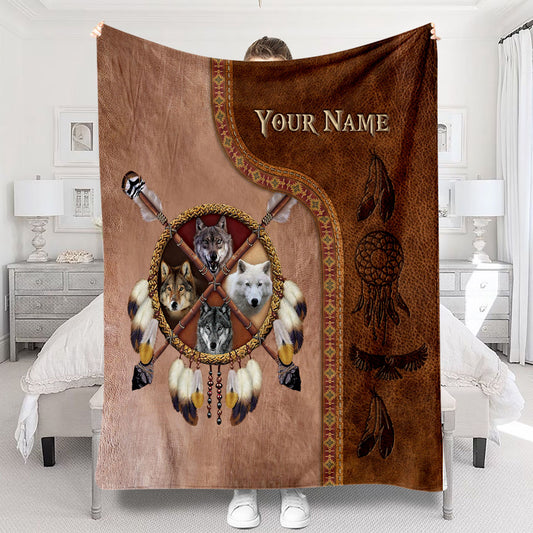 Native Blood - Personalized American Indian Blanket