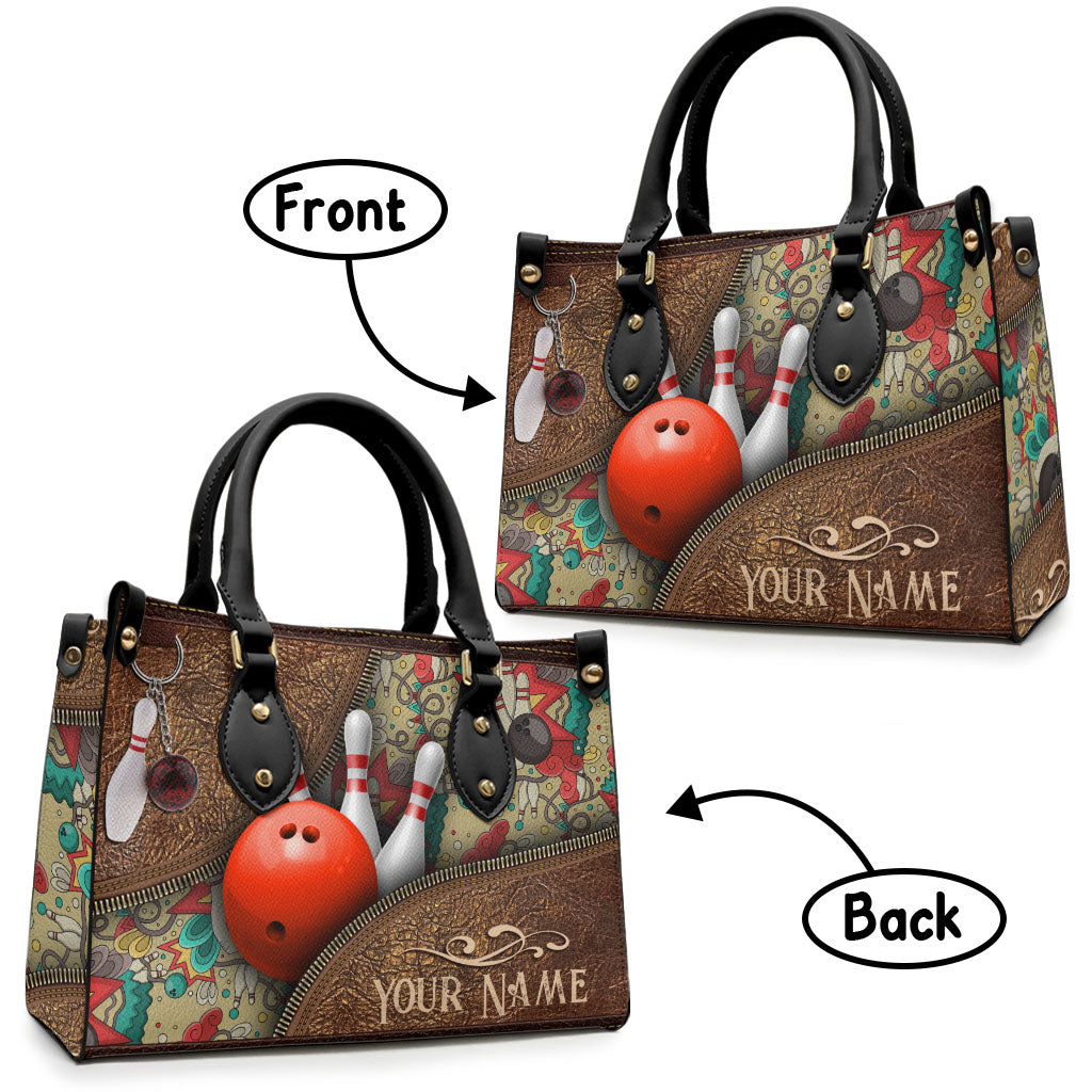 Love Bowling - Personalized Bowling Leather Handbag