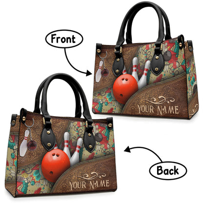 Love Bowling - Personalized Bowling Leather Handbag