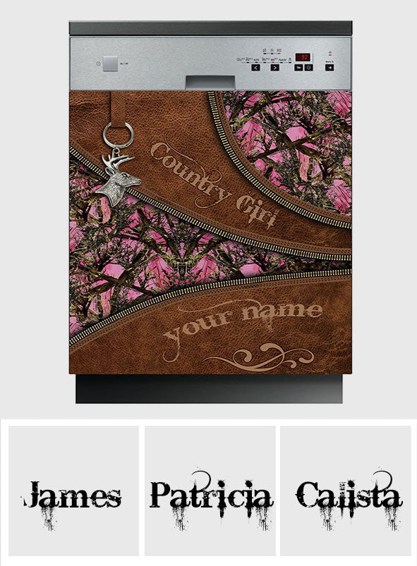Country Girl - Personalized Hunting Dishwasher Cover