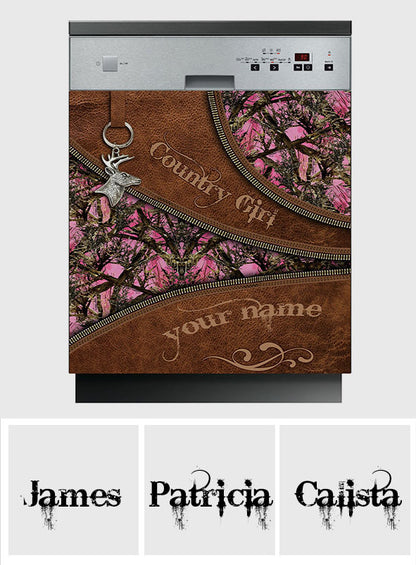 Country Girl - Personalized Hunting Dishwasher Cover