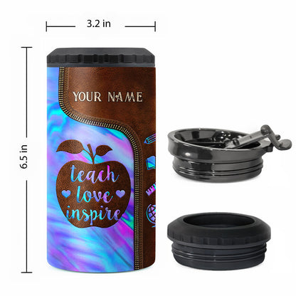 Teach Love Inspire - Personalized Teacher Can Cooler