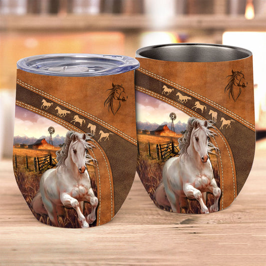 Horse Lovers - Personalized Horse Wine Tumbler