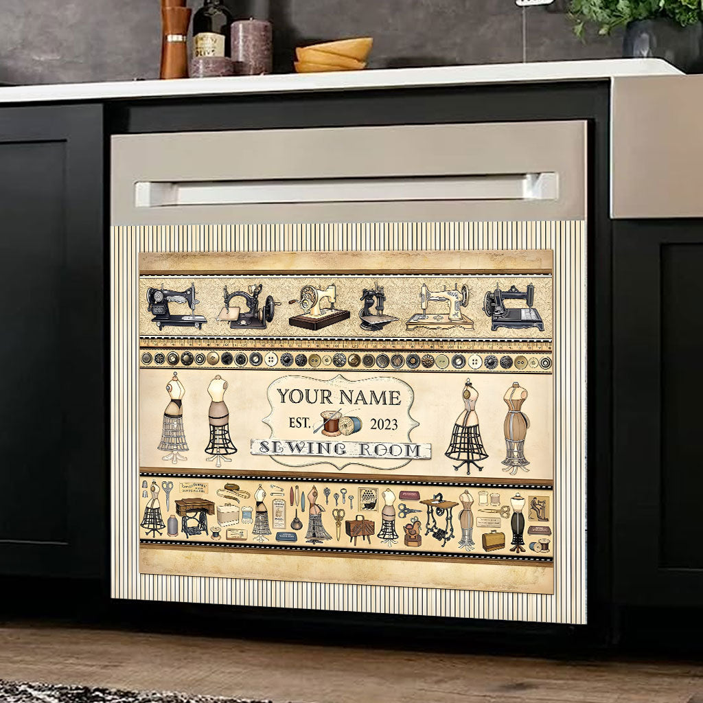 Sewing Room - Personalized Sewing Dishwasher Cover