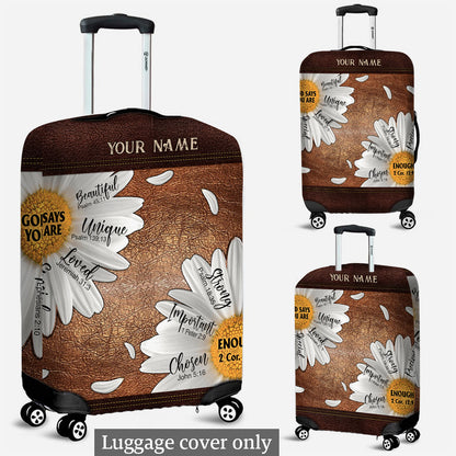 God Says You Are - Personalized Christian Luggage Cover