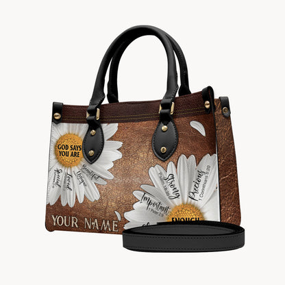 God Says You Are - Personalized Christian Leather Handbag