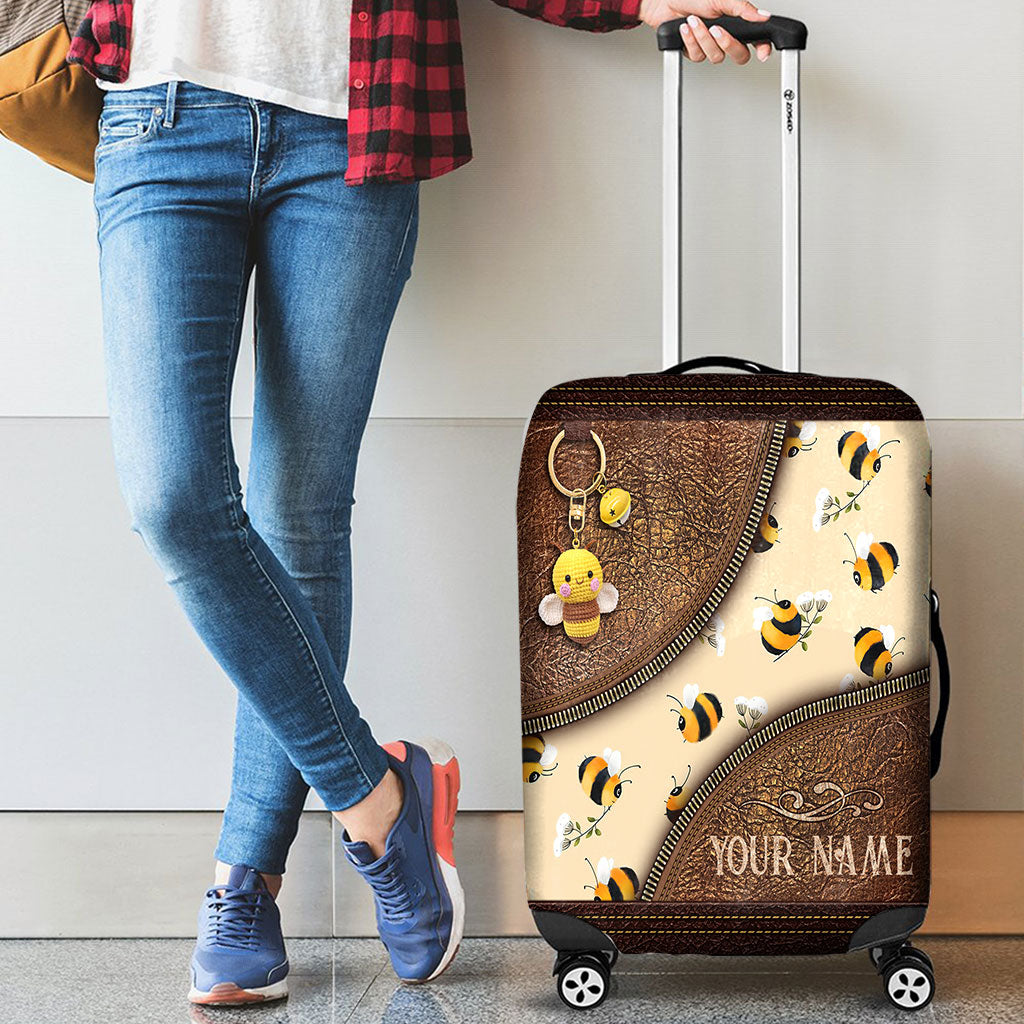 Bee Happy - Personalized Bee Luggage Cover