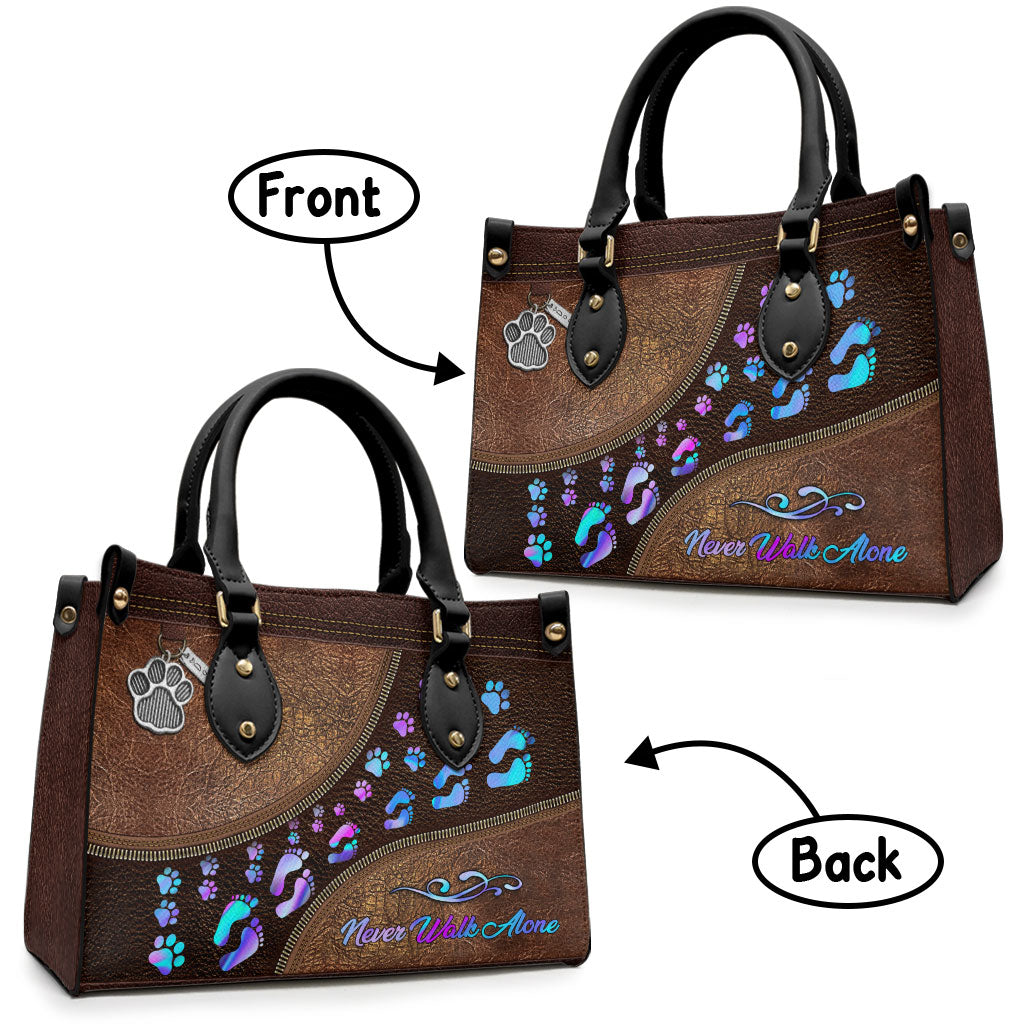 Never Walk Alone - Dog Leather Handbag