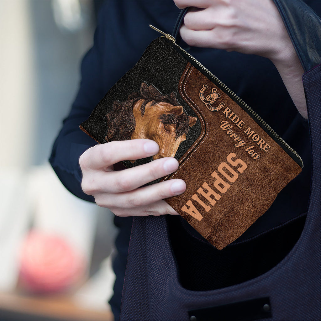 Ride More Worry Less - Personalized Horse Pouch