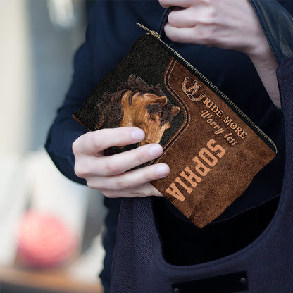 Ride More Worry Less - Personalized Horse Pouch