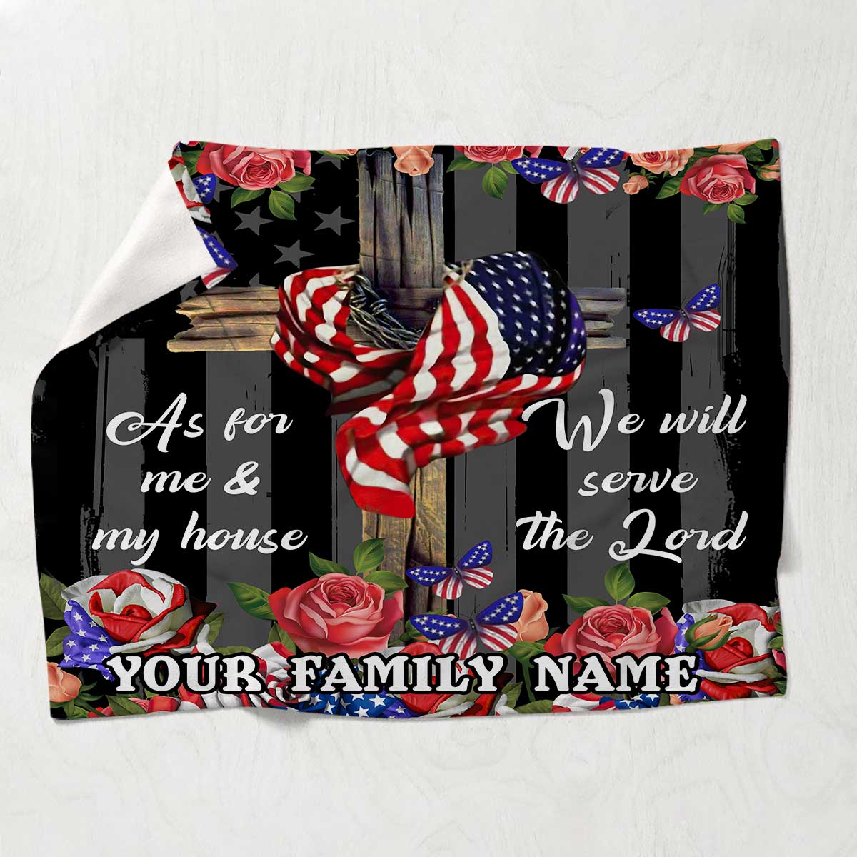 We Will Serve The Lord - Personalized Christian Blanket