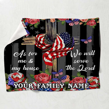 We Will Serve The Lord - Personalized Christian Blanket